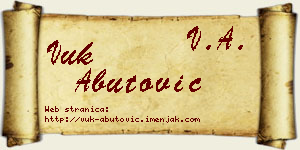 Vuk Abutović vizit kartica